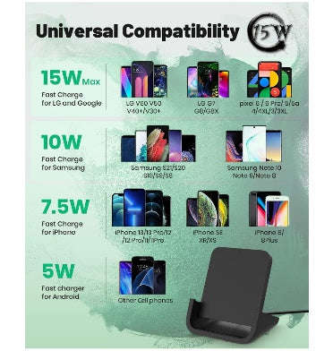 YUWISS 15W WIRELESS DESKTOP CHARGING STAND