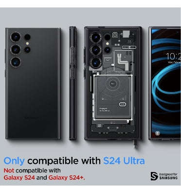 SAMSUNG GALAXY S24 ULTRA PREMIUM ULTRA HYBRID CASE ZERO ONE BLACK | SPIGEN