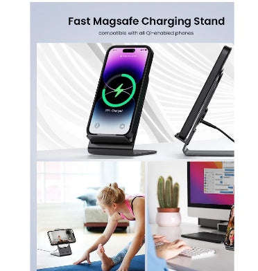 DSUSMA 15W MAGSAFE WIRELESS DESKTOP CHARGER GRAY/BLACK