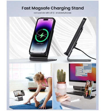 DSUSMA 15W MAGSAFE WIRELESS DESKTOP CHARGER GRAY/BLACK