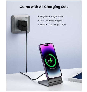 DSUSMA 15W MAGSAFE WIRELESS DESKTOP CHARGER GRAY/BLACK