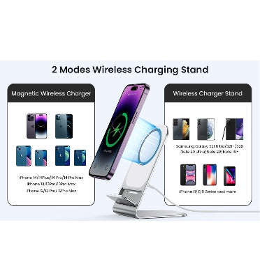 DSUSMA 15W MAGSAFE WIRELESS DESKTOP CHARGER GRAY/BLACK