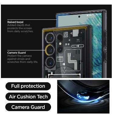 SAMSUNG GALAXY S24 ULTRA PREMIUM ULTRA HYBRID CASE ZERO ONE BLACK | SPIGEN