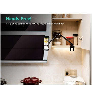 UNIVERSAL MULTI-ANGLE ADJUSTABLE LONG ARM TABLET DESK MOUNT STAND HOLDER | INIFISPCE