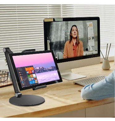 UNIVERSAL MULTI-ANGLE ADJUSTABLE LONG ARM TABLET DESKTOP STAND HOLDER BLACK | INIFISPCE
