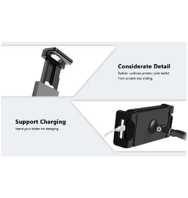UNIVERSAL MULTI-ANGLE ADJUSTABLE LONG ARM TABLET DESKTOP STAND HOLDER BLACK | INIFISPCE