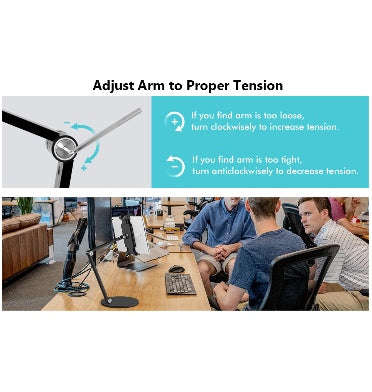 UNIVERSAL MULTI-ANGLE ADJUSTABLE LONG ARM TABLET DESKTOP STAND HOLDER BLACK | INIFISPCE