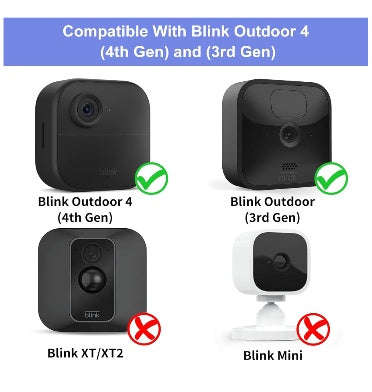 BLINK XT4 CAMERA WALL MOUNT PROTECTIVE COVER & BRACKET BLACK 3PK