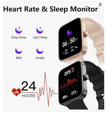 FITPOLO FITNESS TRACKER SMART WATCH BLACK