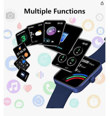 FITPOLO FITNESS TRACKER SMART WATCH BLACK