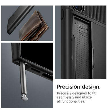 SAMSUNG GALAXY S24 ULTRA PREMIUM SLIM ARMOR CARD CASE BLACK | SPIGEN