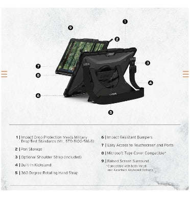 MICROSOFT SURFACE PRO 11 FULL-BODY KICKSTAND RUGGED PROTECTIVE CASE PLASMA ICE | UAG
