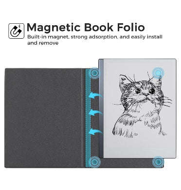 COBAK PREMIUM PU LEATHER BOOK FOLIO COVER BLACK FOR REMARKABLE 2