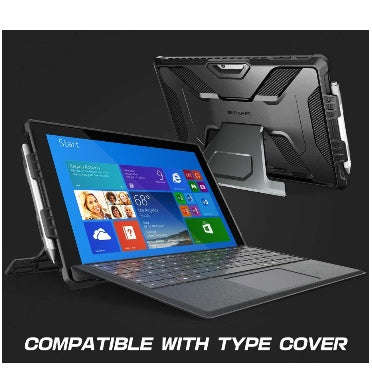 MICROSOFT SURFACE PRO FULL-BODY KICKSTAND RUGGED PROTECTIVE CASE BLACK | SUPCASE