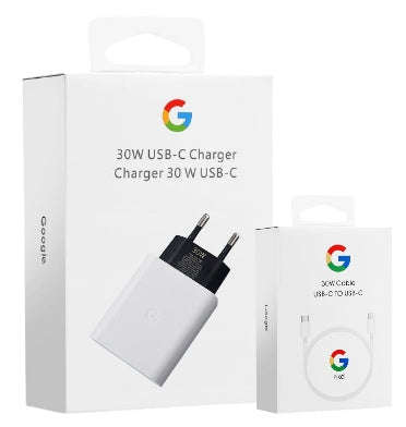 GOOGLE 30W USB-C POWER CHARGER & CABLE (EU SPEC) RETAIL PACK