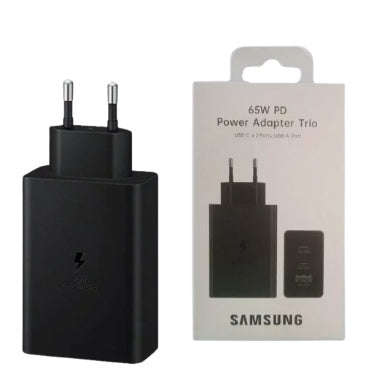 SAMSUNG GALAXY 65W PD3.0 SUPER FAST TRIO POWER ADAPTER & USB-C CABLE 1.8M BLACK