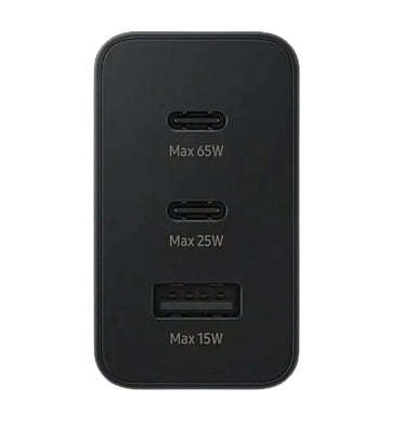 SAMSUNG GALAXY 65W PD3.0 SUPER FAST TRIO POWER ADAPTER & USB-C CABLE 1.8M BLACK