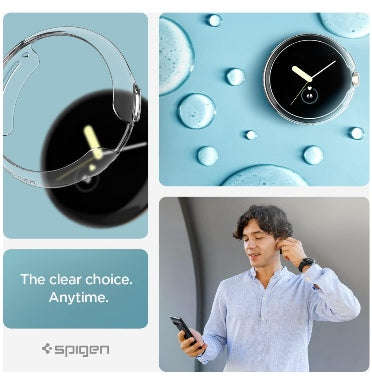 GOOGLE PIXEL WATCH 2 PREMIUM THIN FIT PROTECTIVE CASE CLEAR | SPIGEN