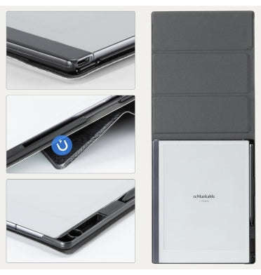 REMARKABLE 2 PREMIUM LEATHER TEXTURE MULTI-ANGLE FOLDABLE STAND COVER BLACK | COBACK