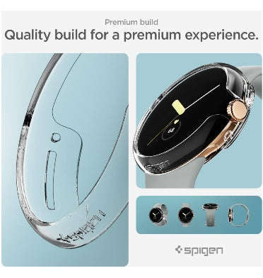 GOOGLE PIXEL WATCH 2 PREMIUM THIN FIT PROTECTIVE CASE CLEAR | SPIGEN
