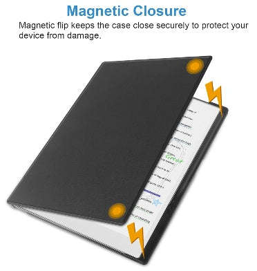 REMARKABLE PAPER PRO PREMIUM SLIM PU LEATHER FOLIO COVER WITH PEN HOLDER BLACK | KUROKO