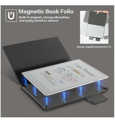 REMARKABLE PAPER PRO PREMIUM LIGHTWEIGHT MAGNETIC FOLIO COVER W/PEN HOLDER STRAP BLACK | COBACK