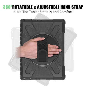 MICROSOFT SURFACE PRO 10 RUGGED HEAVY DUTY CASE WITH HAND STRAP BLACK