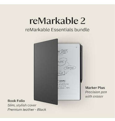 REMARKABLE 2 NOTETAKING TABLET WITH STYLUS PEN & PREMIUM LEATHER FOLIO CASE BLACK