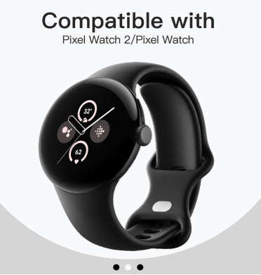 GOOGLE PIXEL WATCH 2 PREMIUM PROTECTIVE CASE/SCREEN PROTECTOR BLACK/CLEAR 2PK | JETECH
