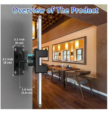UNIVERSAL 360° ROTATING TABLET WALL MOUNT