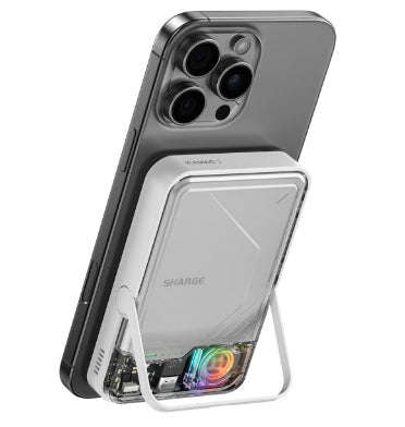 SHARGE ICEMAG2 MAGSAFE 10000MAH 15W QI2 POWERBANK WITH ACTIVE COOLING AND FOLDABLE STAND