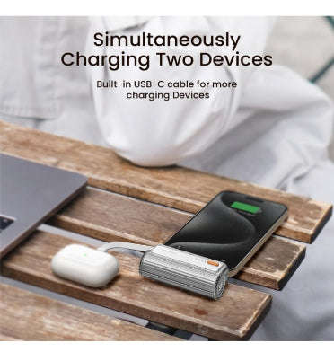 SHARGE FLOW MINI 5000MAH PORTABLE CHARGER SILVER