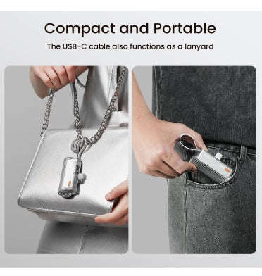 SHARGE FLOW MINI 5000MAH PORTABLE CHARGER SILVER