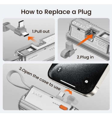 SHARGE FLOW MINI 5000MAH PORTABLE CHARGER SILVER
