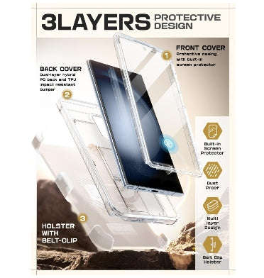 SAMSUNG GALAXY S24 ULTRA FULL BODY RUGGED PROTECTIVE CASE ICE CLEAR | SUPCASE