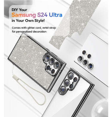 SAMSUNG GALAXY S24 ULTRA PREMIUM CANDY SERIES CASE CLEAR/GLITTER | MEIFIGNO