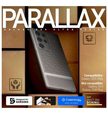 SAMSUNG GALAXY S24 ULTRA PREMIUM PARALLAX SERIES PROTECTIVE CASE ASH GRAY | CASEOLOGY