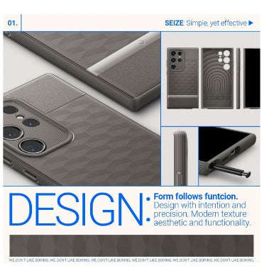 SAMSUNG GALAXY S24 ULTRA PREMIUM PARALLAX SERIES PROTECTIVE CASE ASH GRAY | CASEOLOGY