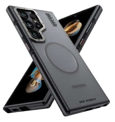 SAMSUNG GALAXY S24 ULTRA PREMIUM SLIM RUGGED MAGSAFE CASE CLEAR FROSTED BLACK | WLONS