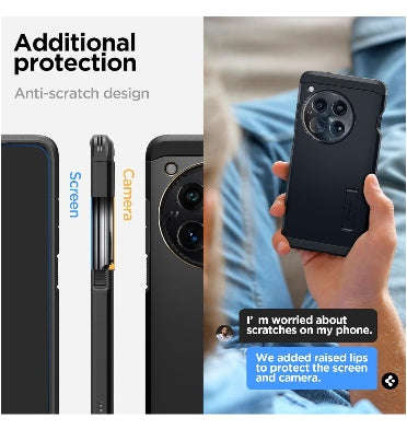 ONEPLUS 12 PREMIUM TOUGH ARMOR CASE BLACK | SPIGEN