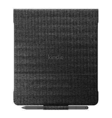 AMAZON KINDLE SCRIBE 10.2" (2024) PREMIUM FABRIC FOLIO COVER WITH MAGNETIC ATTACH & PEN HOLDER BLACK