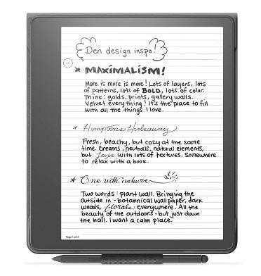 AMAZON KINDLE SCRIBE 10.2" (2024) PREMIUM FABRIC FOLIO COVER WITH MAGNETIC ATTACH & PEN HOLDER BLACK