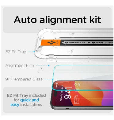 IPHONE 15 PLUS PREMIUM TEMPERED GLASS SCREEN PROTECTOR 2PK | SPIGEN