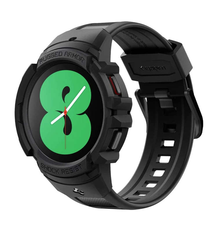 SAMSUNG GALAXY WATCH 4 PREMIUM RUGGED ARMOR PRO CASE 44MM BLACK | SPIGEN