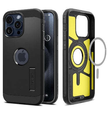 IPHONE 15 PRO PREMIUM TOUGH ARMOR MAGFIT CASE BLACK | SPIGEN