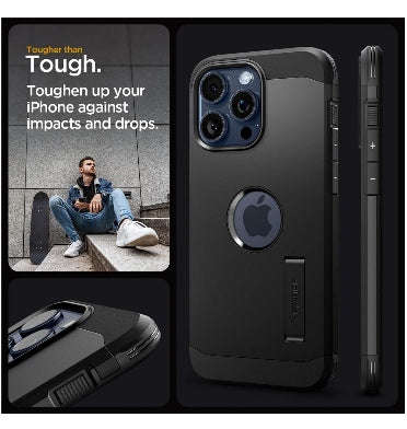IPHONE 15 PRO PREMIUM TOUGH ARMOR MAGFIT CASE BLACK | SPIGEN