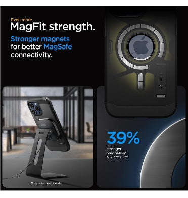 IPHONE 15 PRO PREMIUM TOUGH ARMOR MAGFIT CASE BLACK | SPIGEN