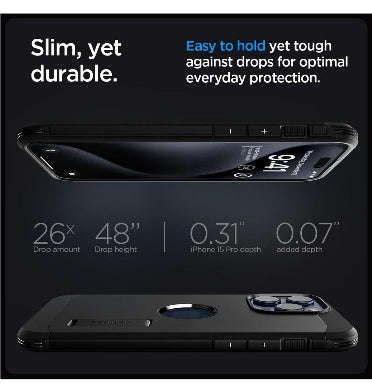 IPHONE 15 PRO PREMIUM TOUGH ARMOR MAGFIT CASE BLACK | SPIGEN