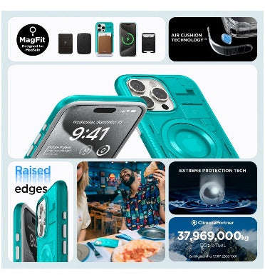IPHONE 15 PRO PREMIUM CLASSIC C1 MAGFIT CASE BONDI BLUE | SPIGEN