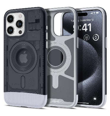 IPHONE 15 PRO PREMIUM CLASSIC C1 MAGFIT CASE GRAPHITE | SPIGEN